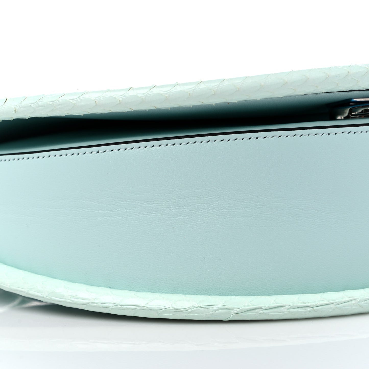 Calfskin Snakeskin Aura Shoulder Bag