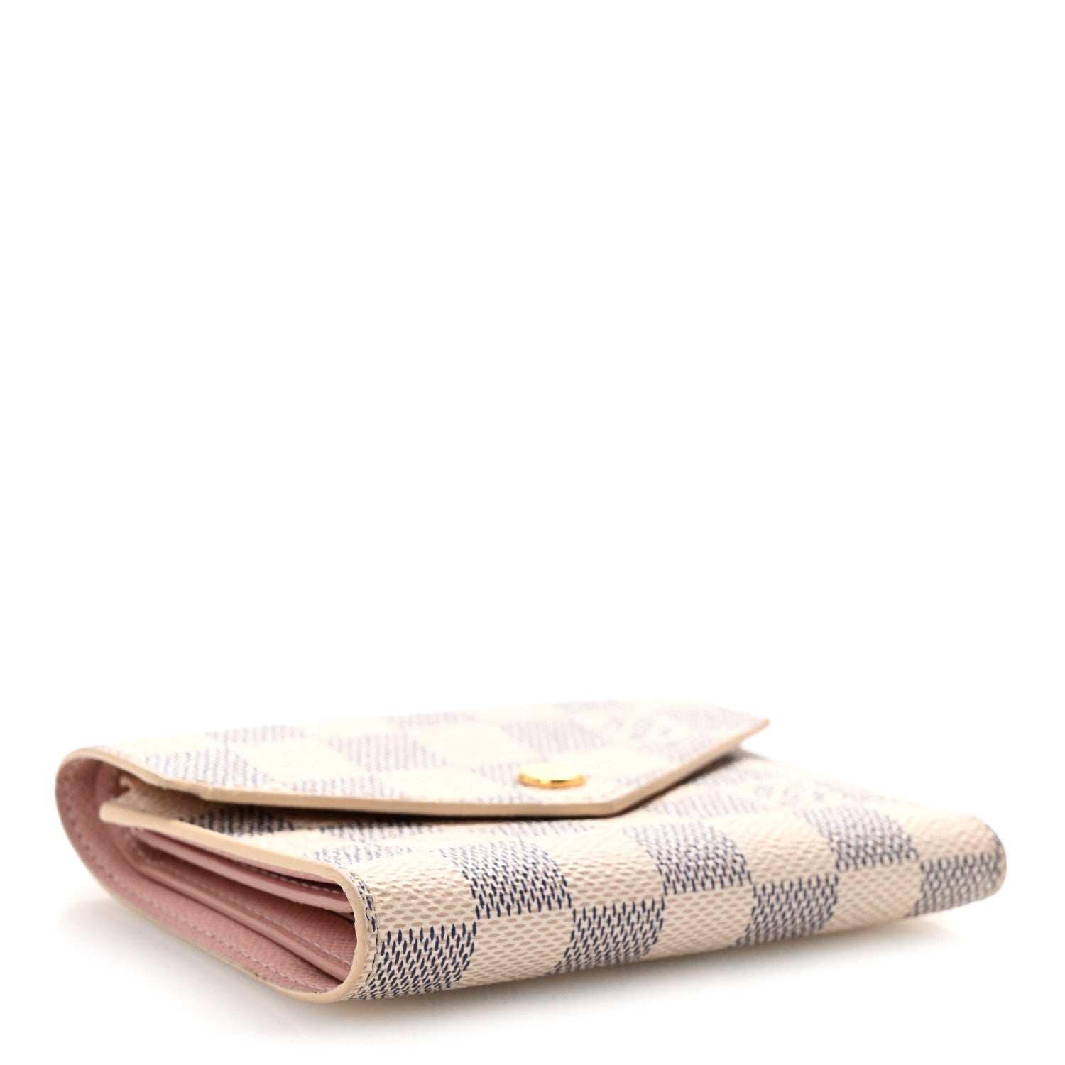 Louis Vuitton Damier Azur Victorine Wallet Rose Ballerine 4 of 9
