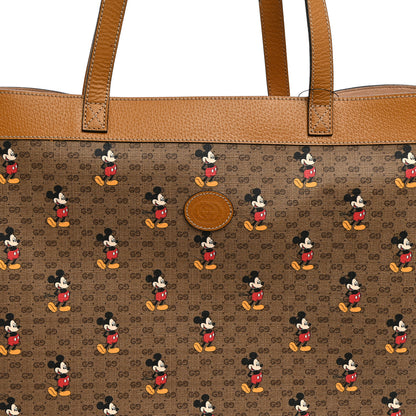 Gucci X DISNEY Mini Vintage GG Supreme Monogram Mickey Mouse Large Shopping Tote Beige Vintage Sun Oil 7 of 9