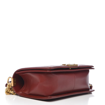 Chanel Lambskin Quilted Medium Boy Flap Burgundy 4 of 14
