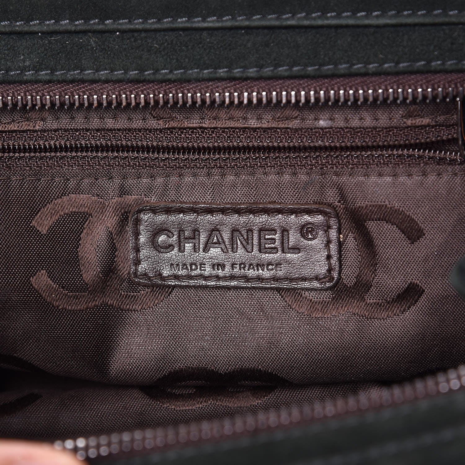 Chanel Suede Quilted Shoulder Bag Green Brown Orange 6 of 7