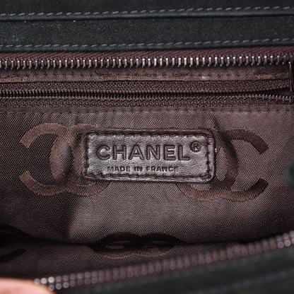Chanel Suede Quilted Shoulder Bag Green Brown Orange 6 of 7