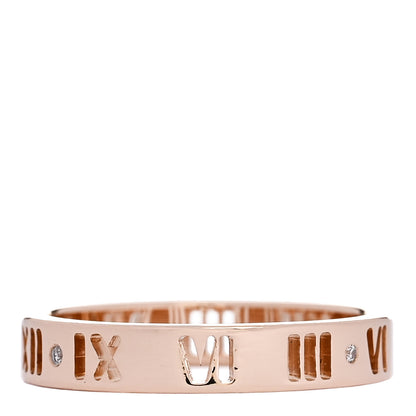 Tiffany 18K Rose Gold Diamond Atlas Pierced Ring 54 7 1 of 5