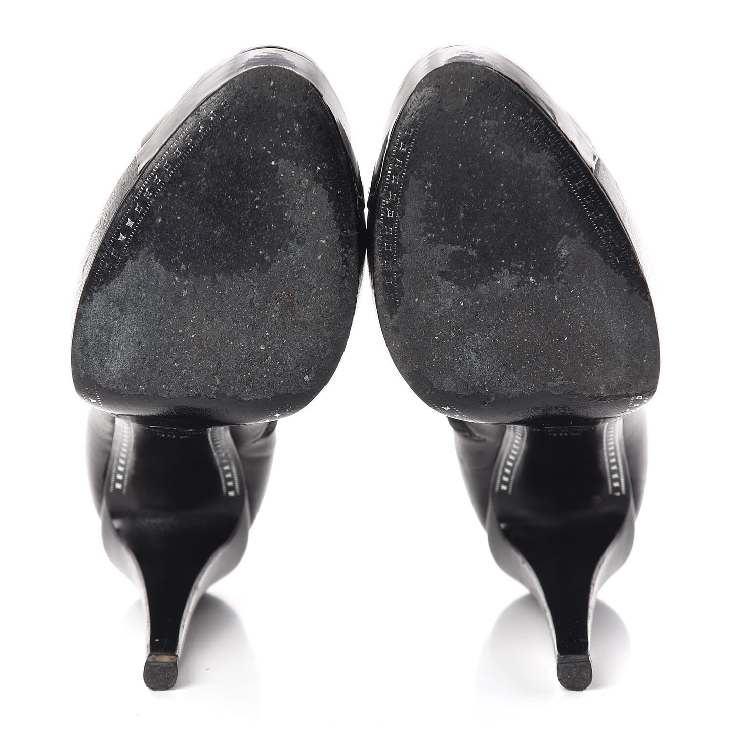 Goatskin Cap Toe Short Ankle Boots 38.5 Black