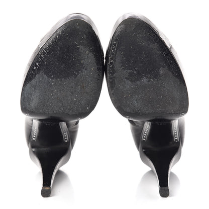 Chanel Goatskin Cap Toe Short Ankle Boots 38.5 Black 10 of 17