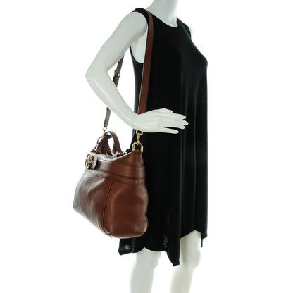 Gucci Pebbled Calfskin Ride Medium Top Handle Bag Brown 2 of 8