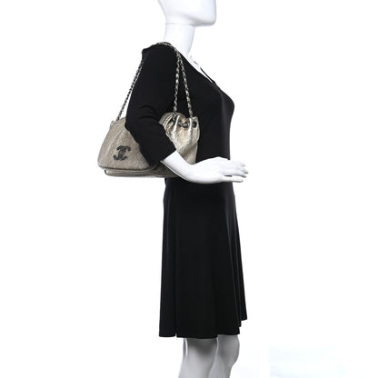 Chanel Distressed Metallic Lambskin Quilted Le Marais Ligne Flap Shoulder Bag Gold 3 of 9