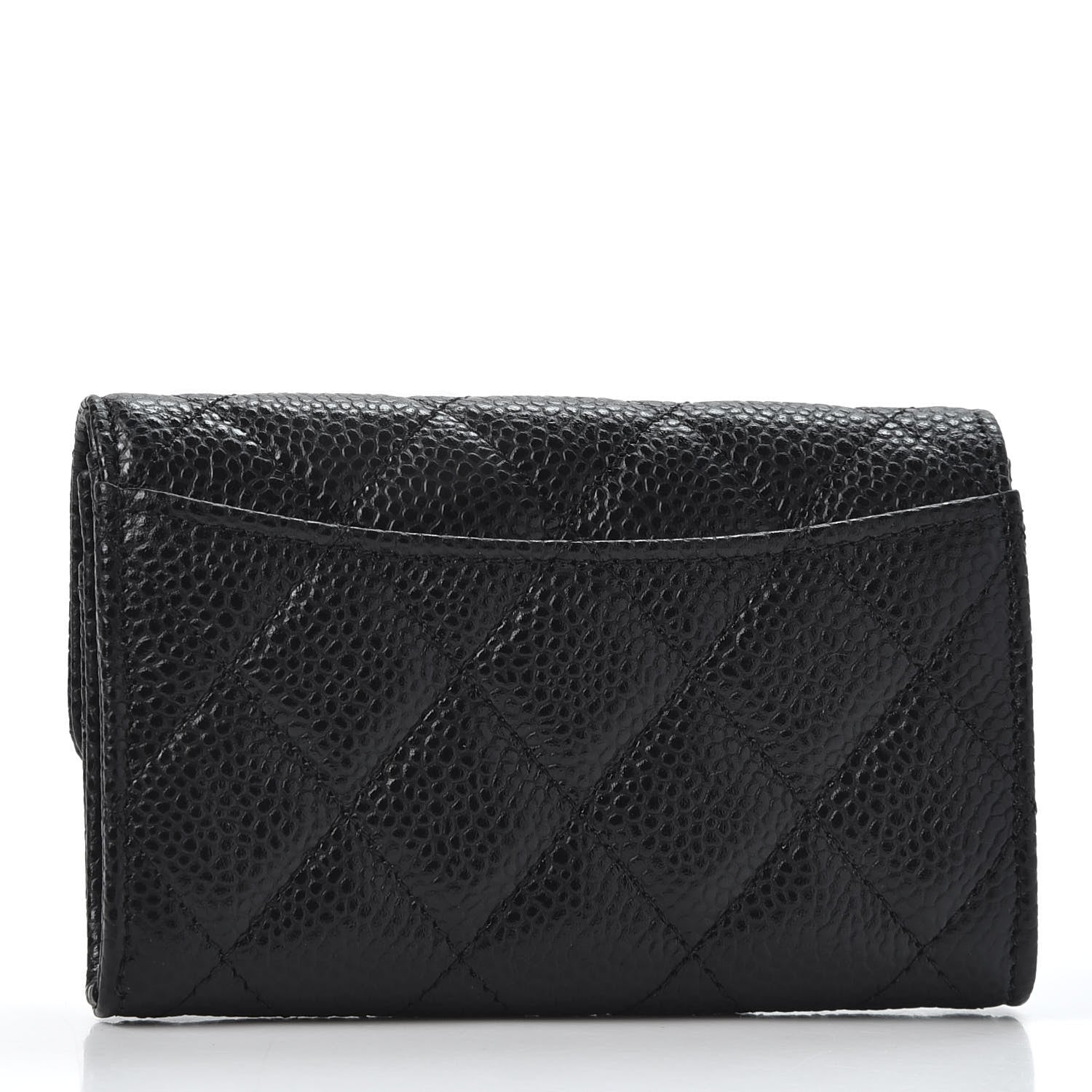 Chanel Caviar Quilted Flap Card Holder Wallet Black 2 of 10