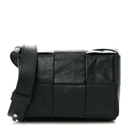 Bottega Veneta Paper Calfskin Maxi Intreccio Extra Mini Cassette Crossbody Bag Black 1 of 11