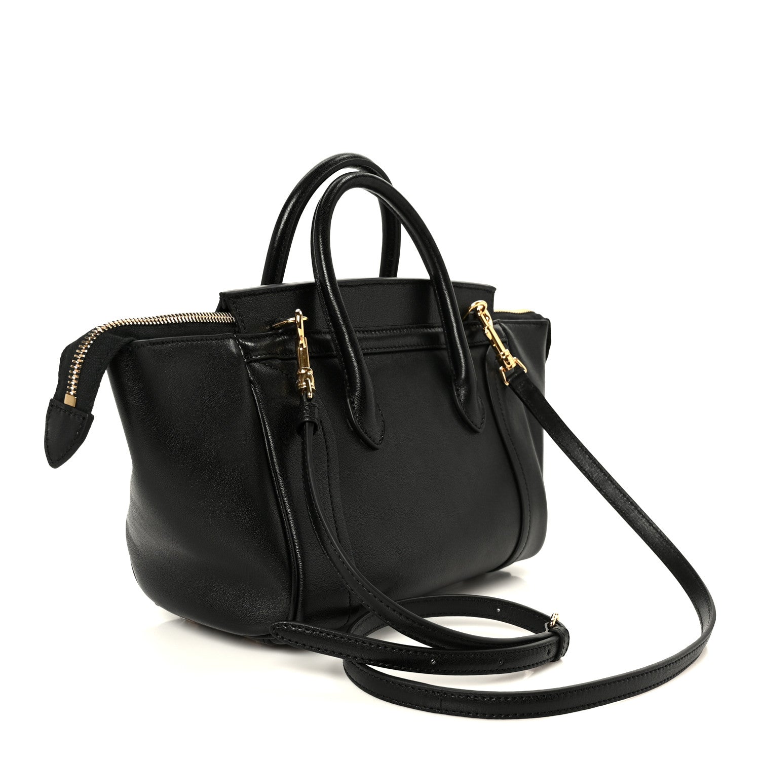 Celine Supple Shiny Lambskin Little New Luggage Black 3 of 10