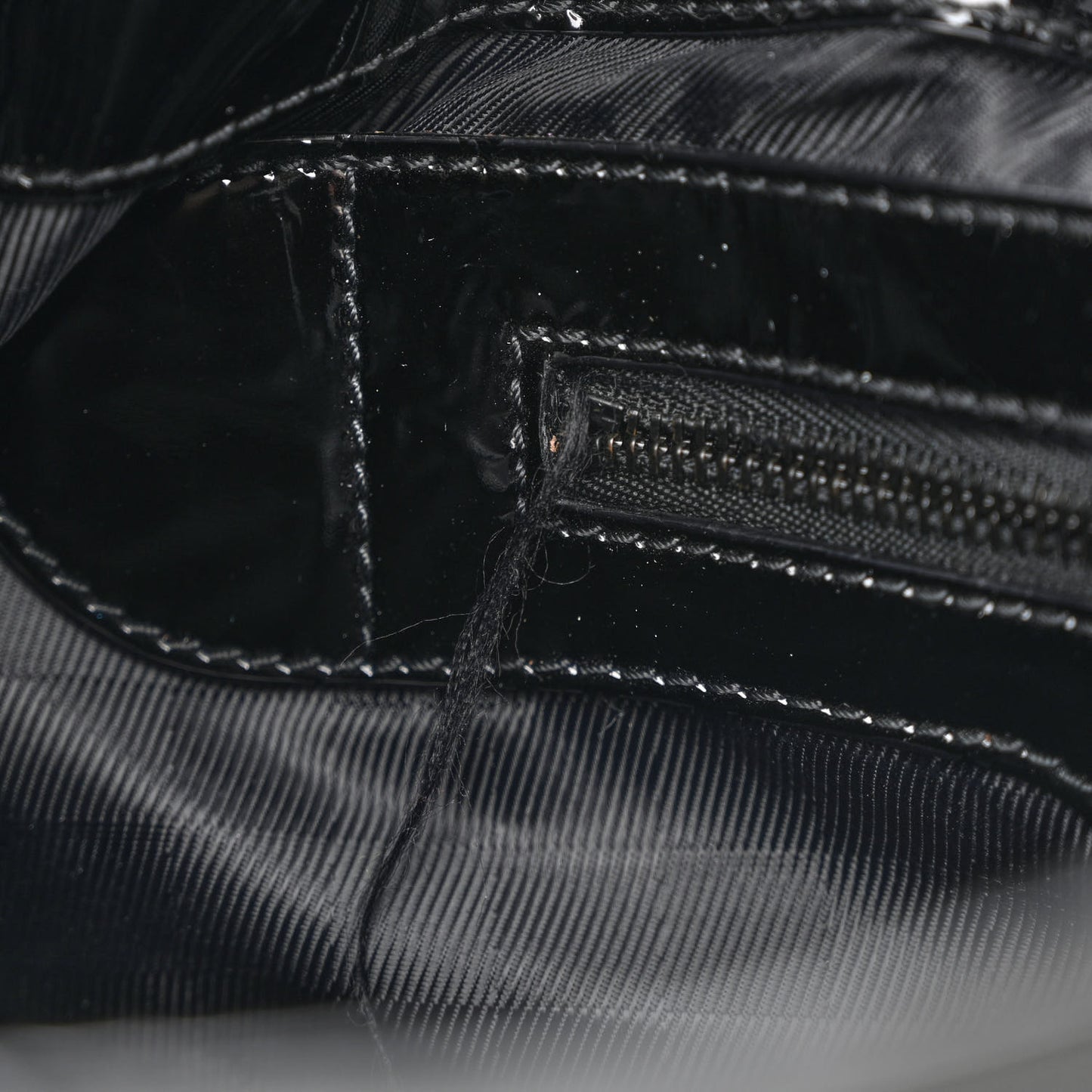 Patent Quilted Studded Brooke Hobo Black