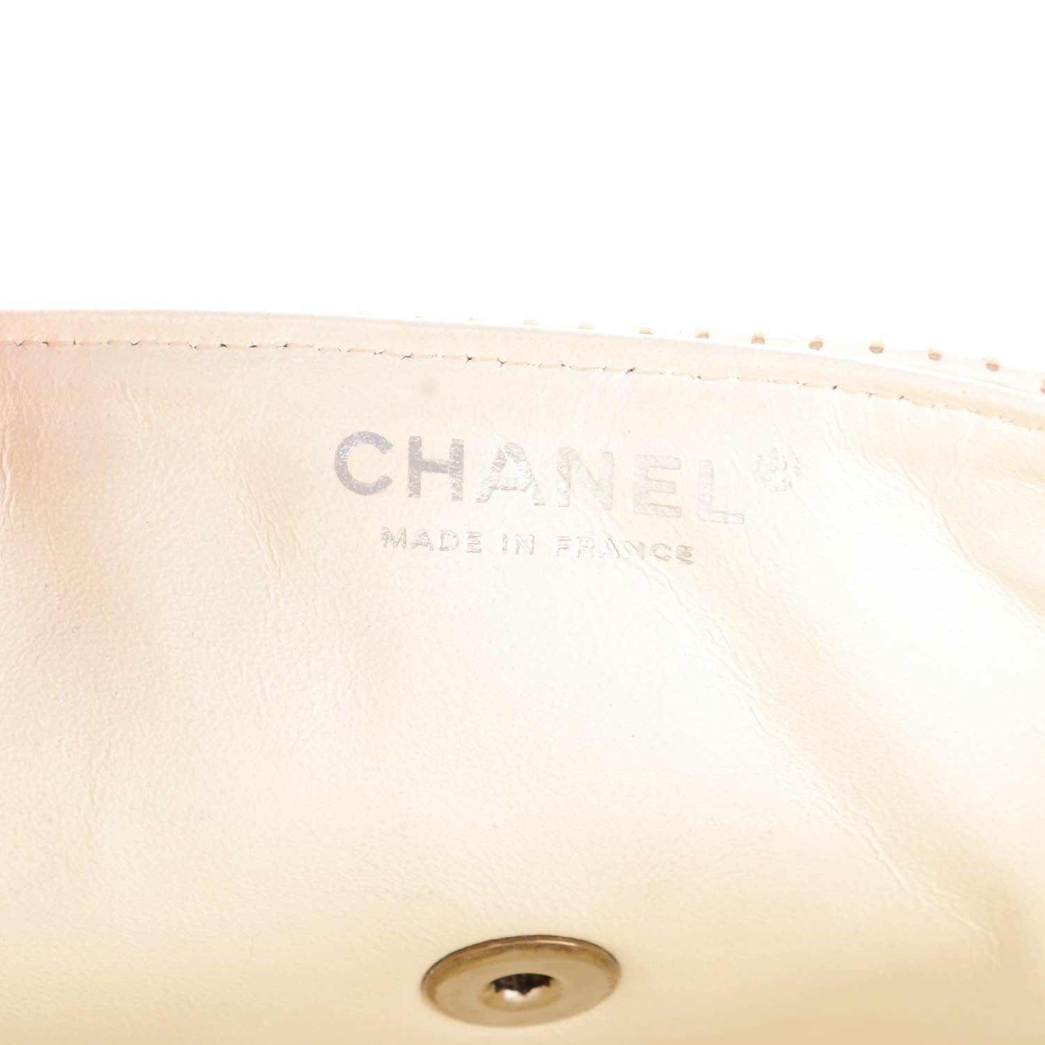 Chanel Lambskin Perforated East West Flap White 8 of 10