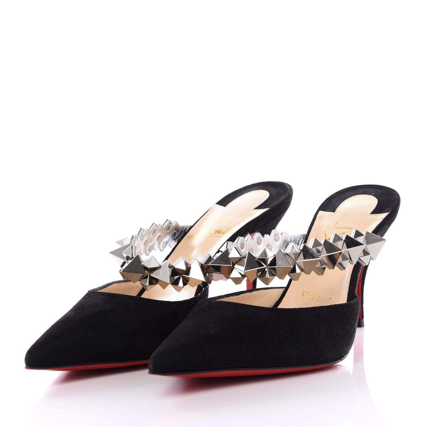 Veau Velours Specchio Planet Choc 80 Mule 38 Black