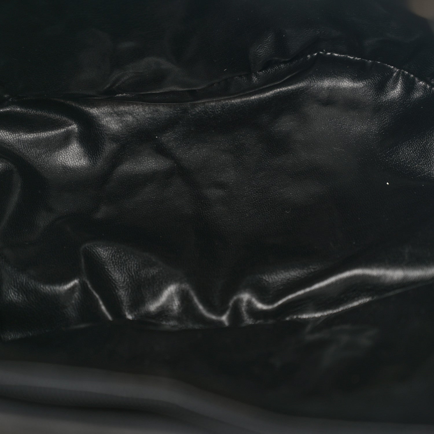 Chanel Lambskin Quilted Drawstring Backpack Black 5 of 11