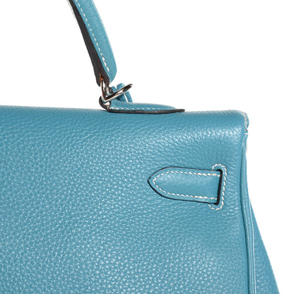 Hermes Togo Kelly Retourne 35 Blue Jean 9 of 25