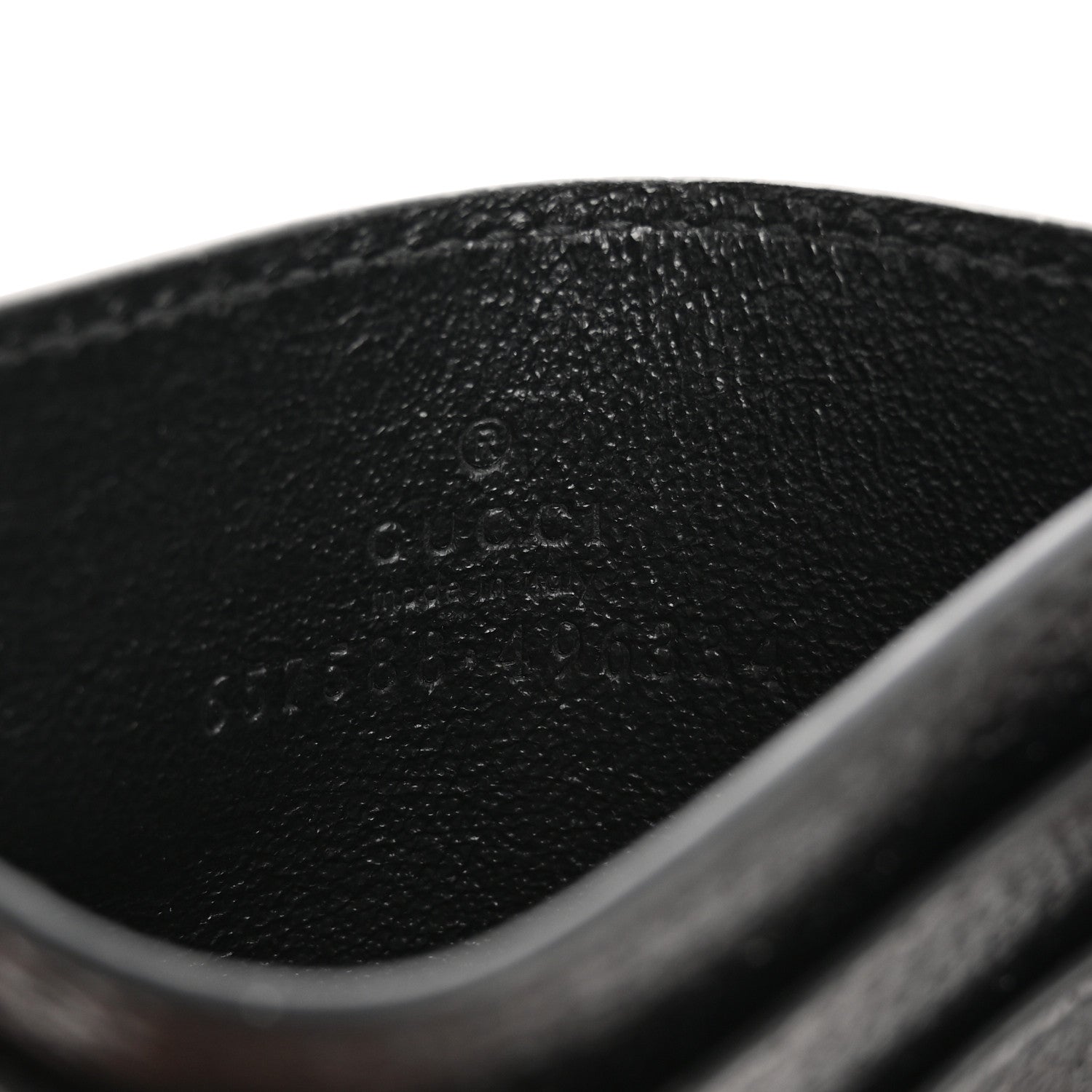 Gucci Calfskin Boar Effect GG Marmont Card Holder Black 6 of 7