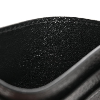 Gucci Calfskin Boar Effect GG Marmont Card Holder Black 6 of 7