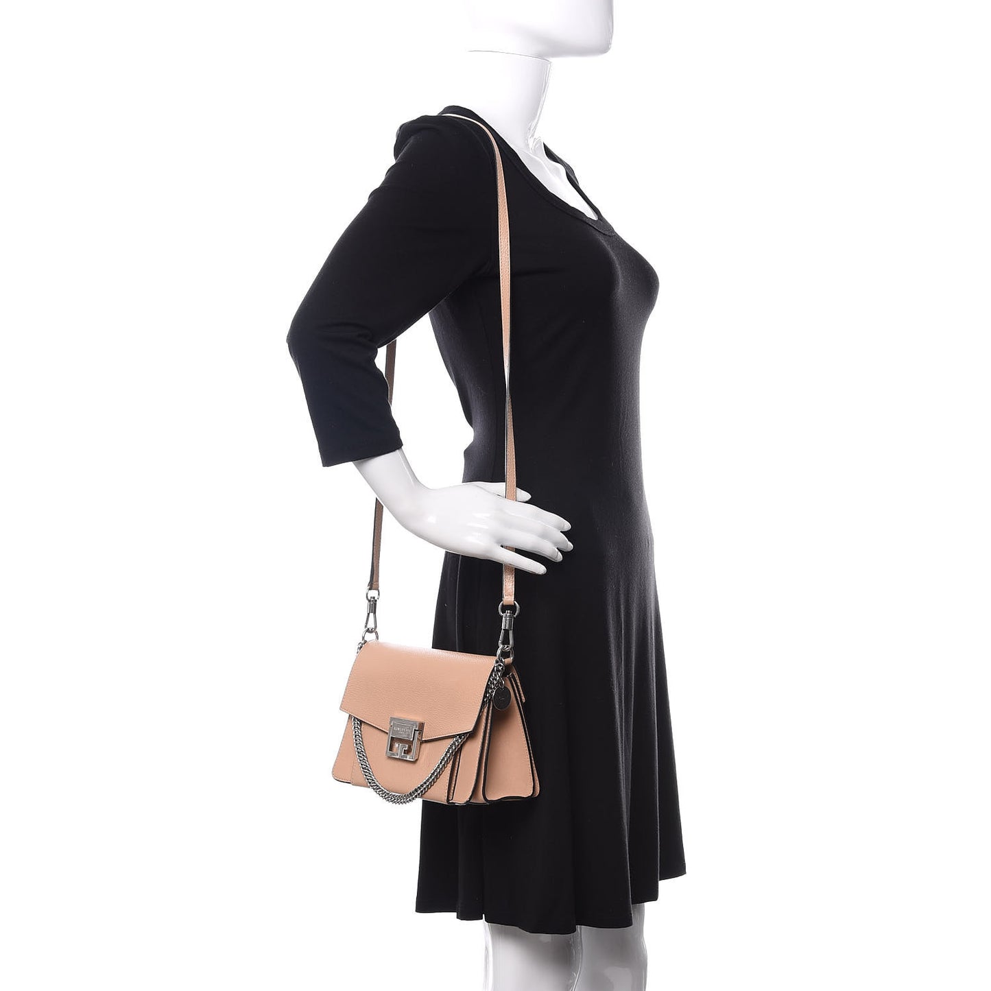 Goatskin Small GV3 Shoulder Bag Beige
