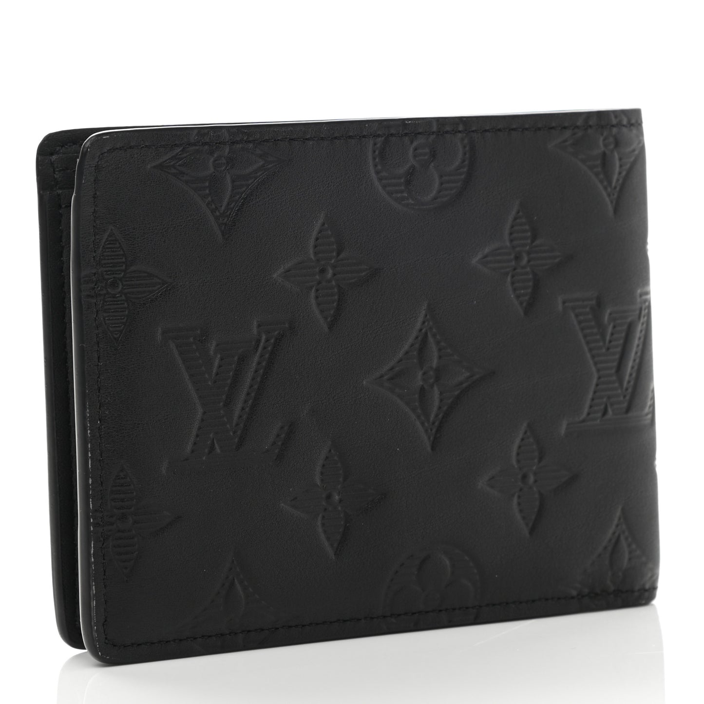 Calfskin Monogram Shadow Multiple Wallet Black