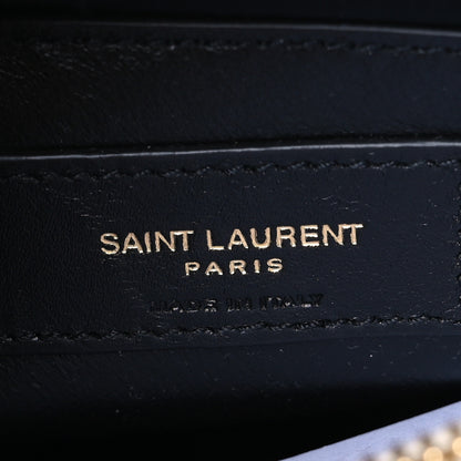 Saint Laurent Calfskin Y Quilted Monogram Small Loulou Chain Satchel Blanc Vintage 6 of 7