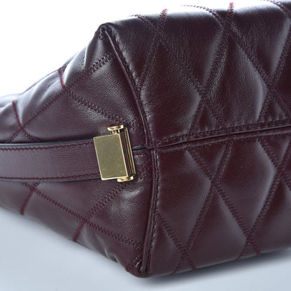Givenchy Lambskin Quilted Mini GV Bucket Bag Aubergine 9 of 10