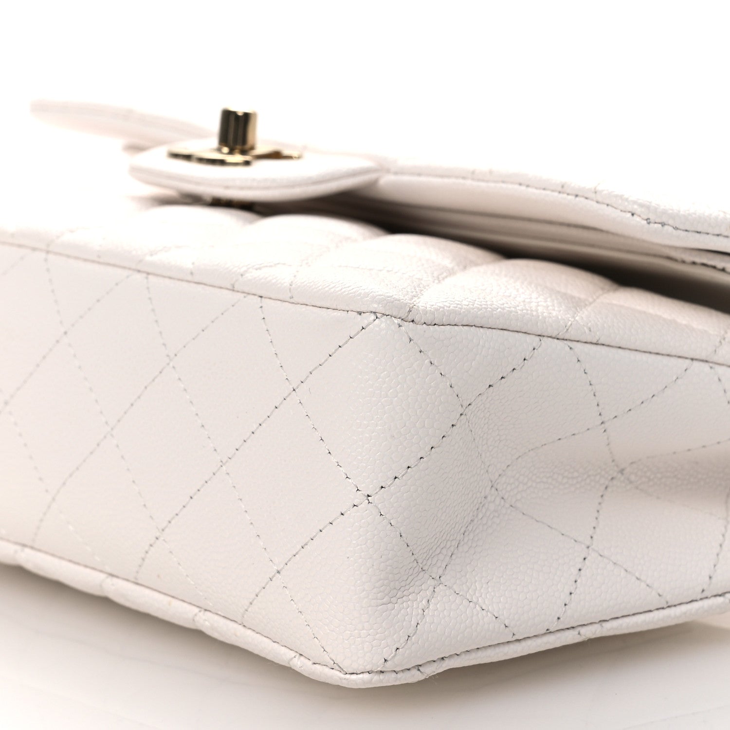 Chanel Caviar Quilted Small Double Flap White 10 of 11