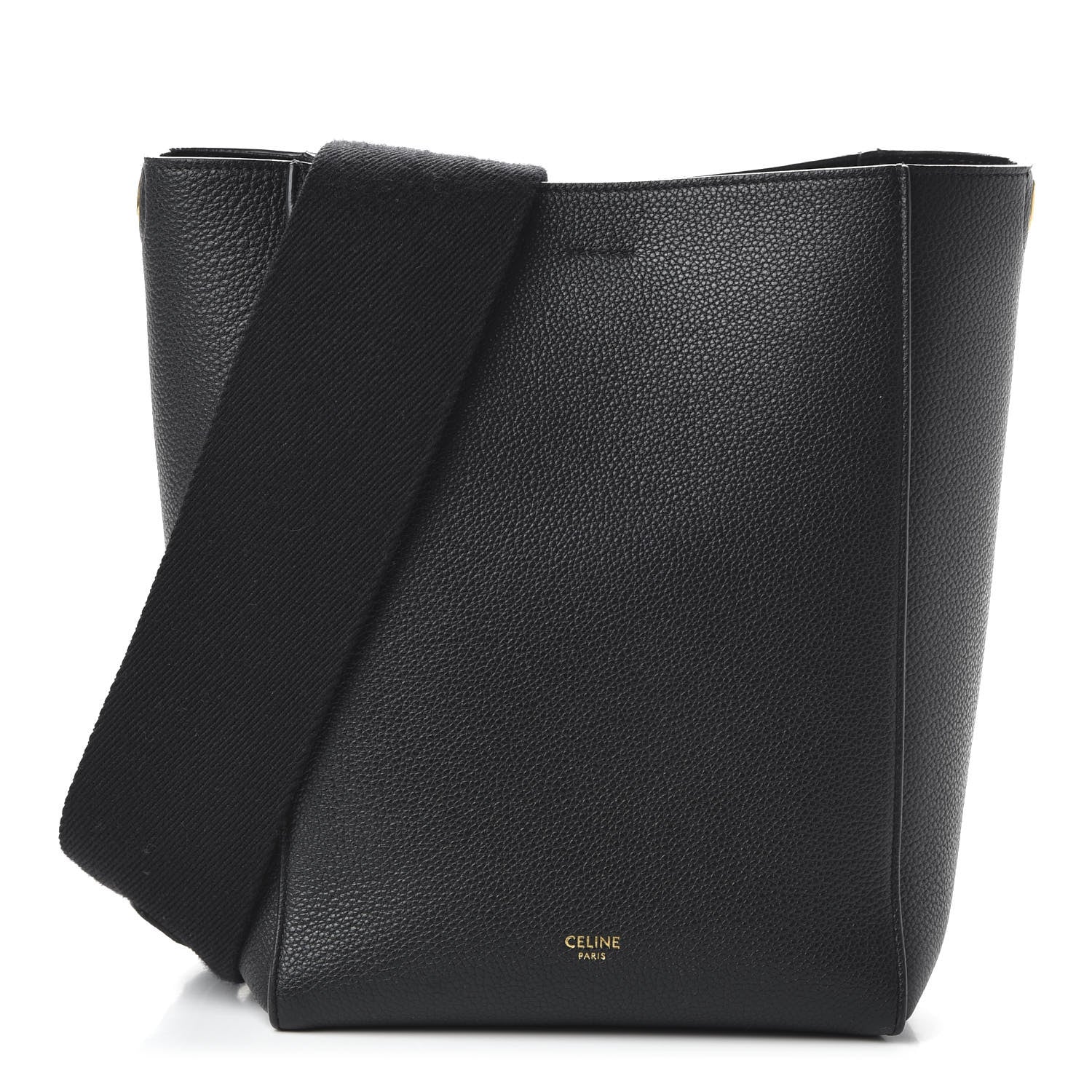 Celine Soft Grained Calfskin Small Sangle Bucket Bag Black 1 of 9