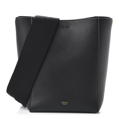 Celine Soft Grained Calfskin Small Sangle Bucket Bag Black 1 of 9