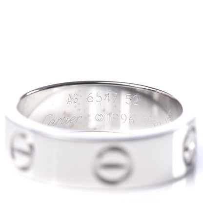 Cartier 18K White Gold 5.5mm LOVE Ring 52 6 5 of 6