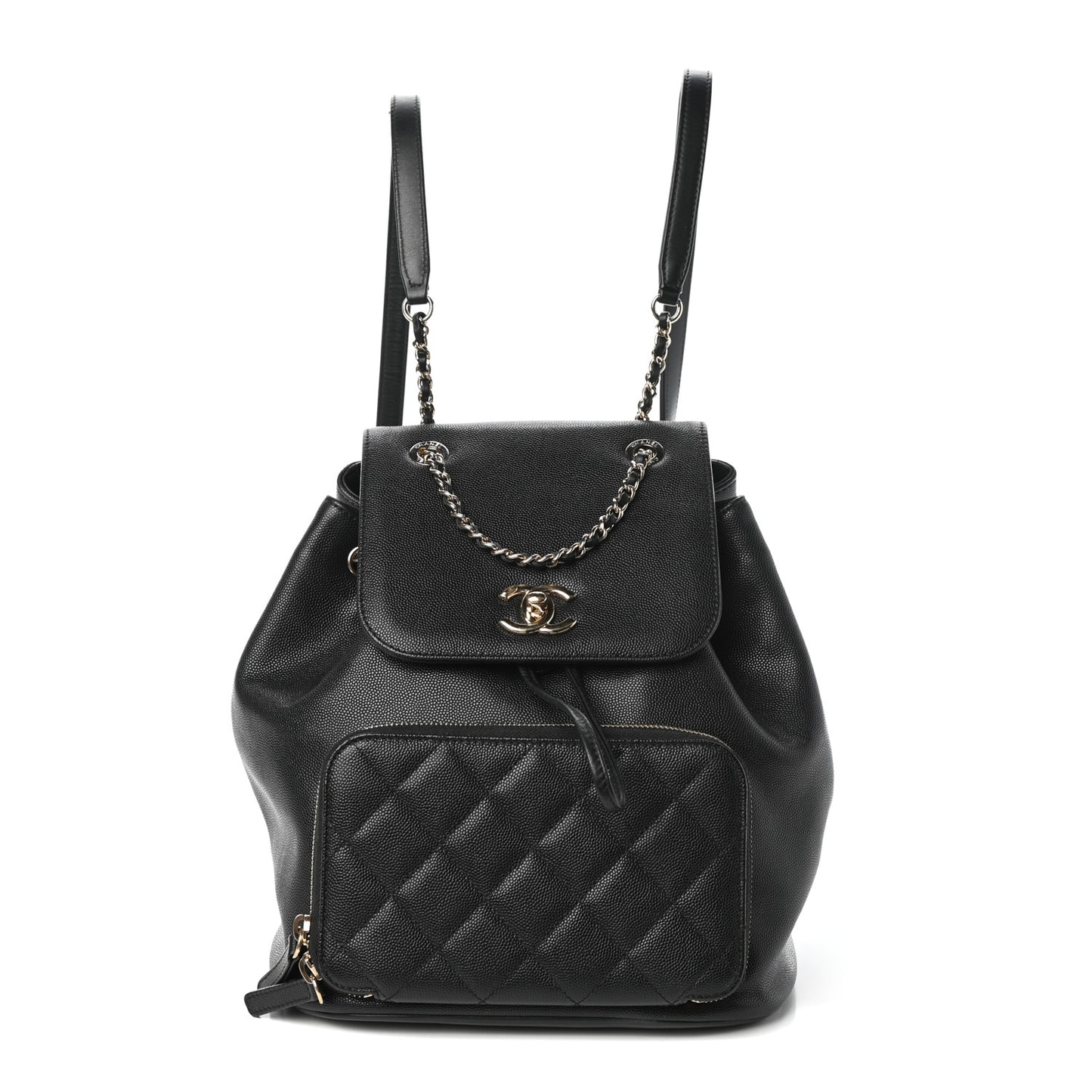 Caviar Quilted Business Affinity Backpack Black