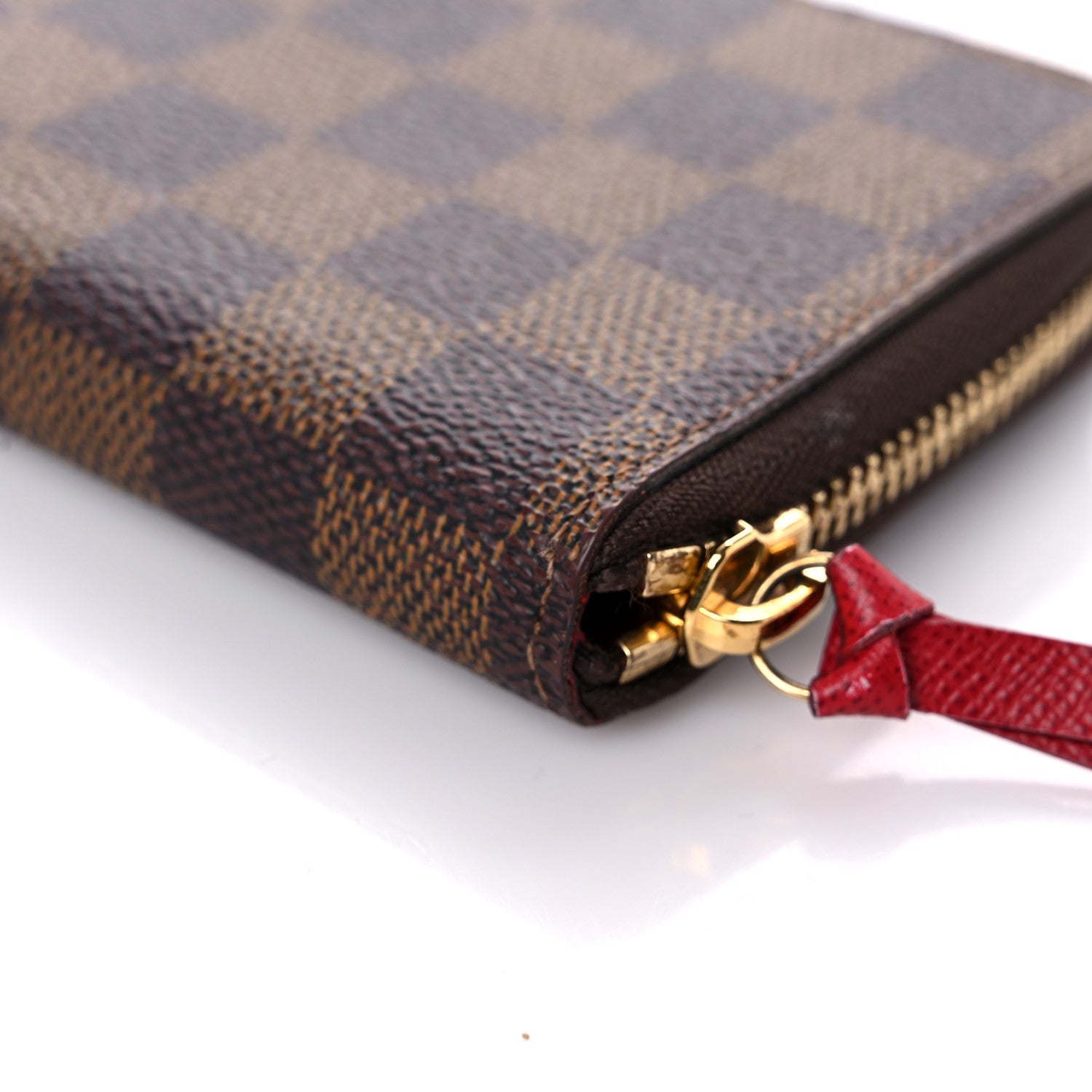 Louis Vuitton Damier Ebene Clemence Wallet Cherry 10 of 19