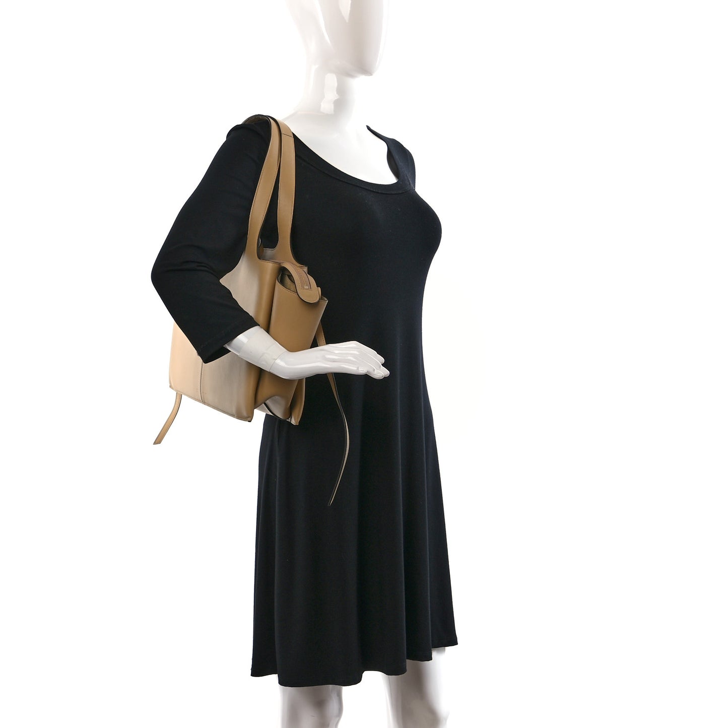 Supple Natural Calfskin Medium Tri-Fold Bag Blonde