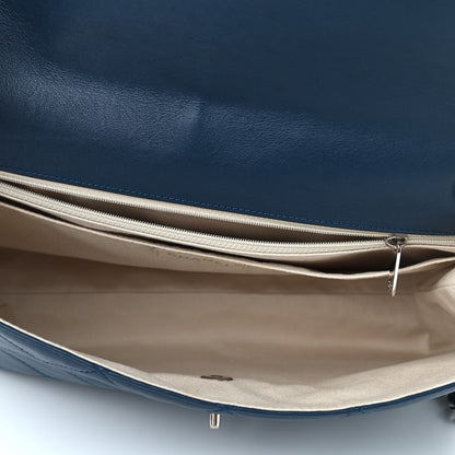 Chanel Calfskin Quilted In the Business Flap Dark Navy Blue 5 of 9