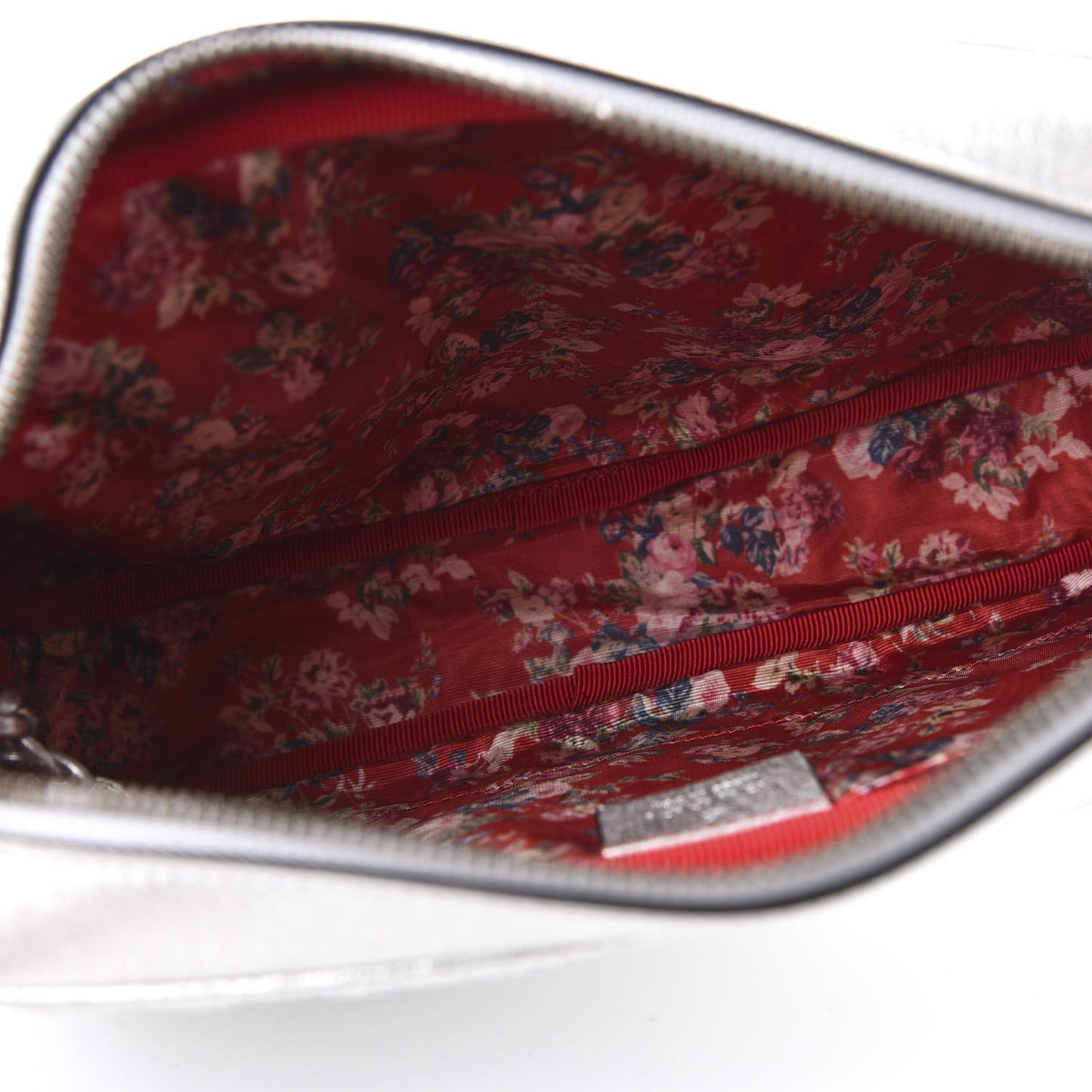 Laminated Nappa Web Trapuntata Small GG Shoulder Bag Argento