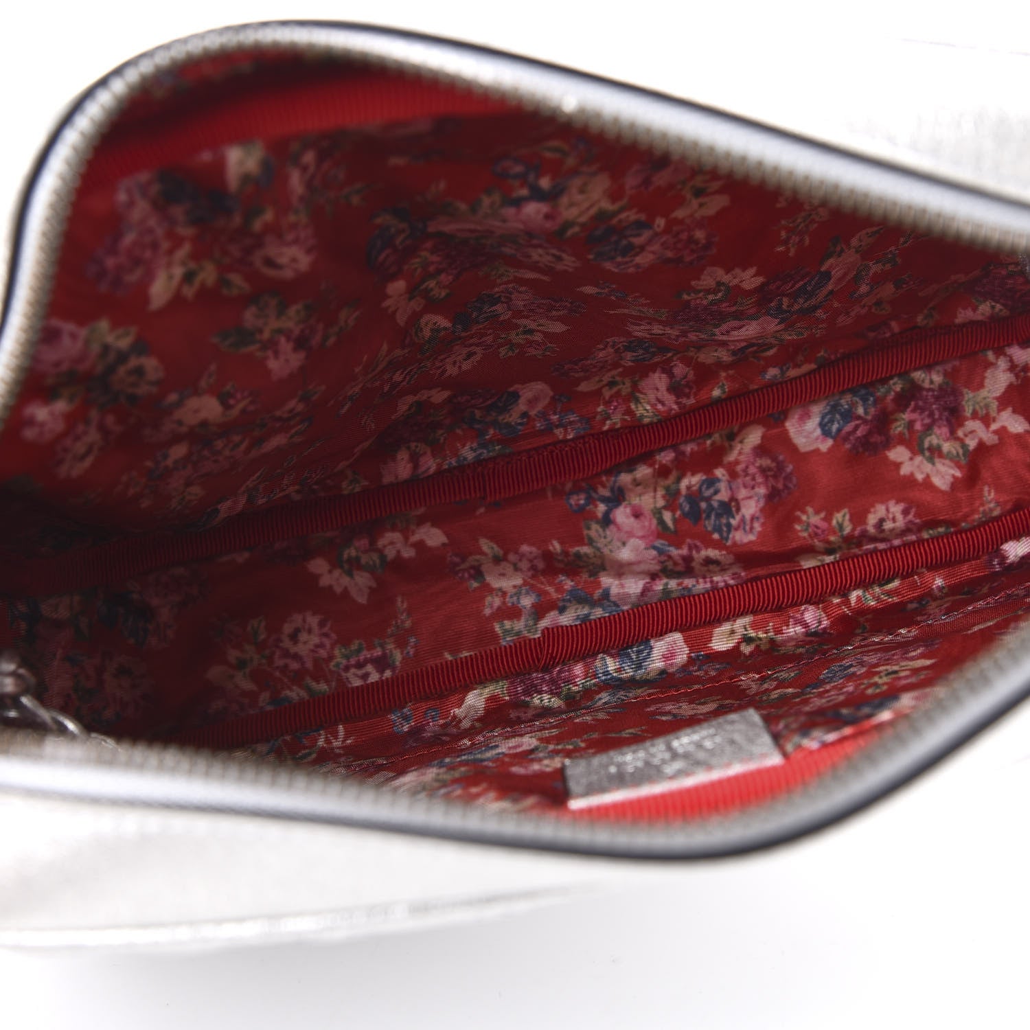 Gucci Laminated Nappa Web Trapuntata Small GG Shoulder Bag Argento 5 of 10