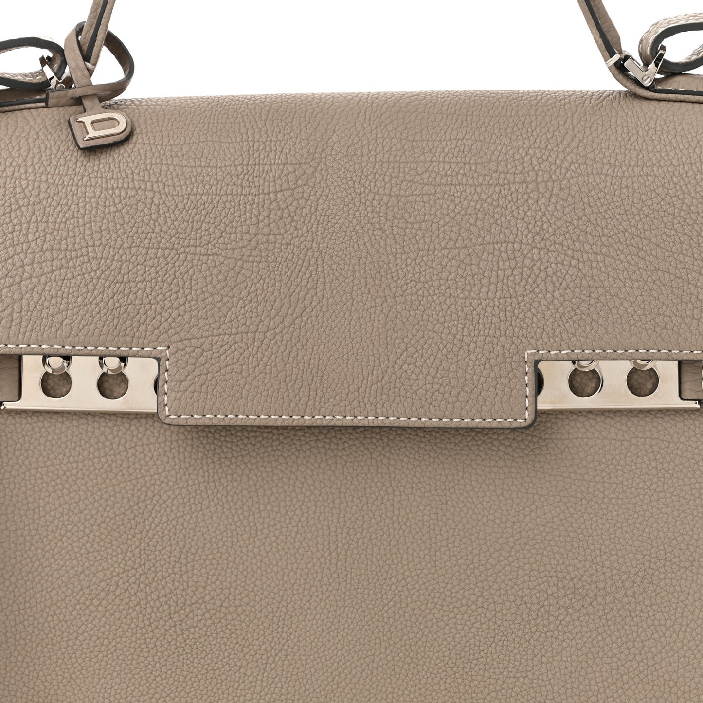 Crispy Calfskin MM Tempete Satchel Tourterelle