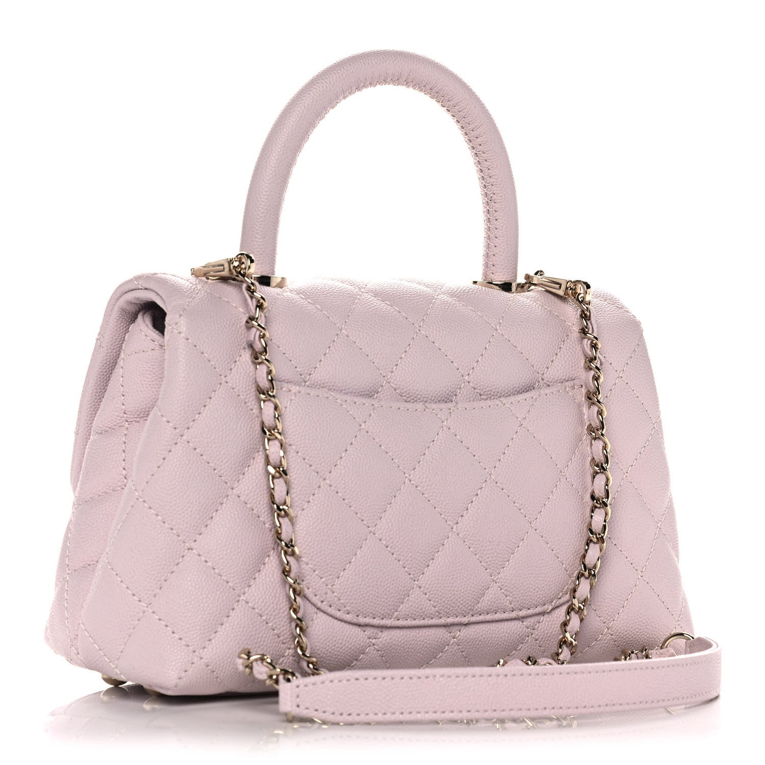 Chanel Caviar Quilted Mini Coco Handle Flap Lilas Lilac 3 of 13