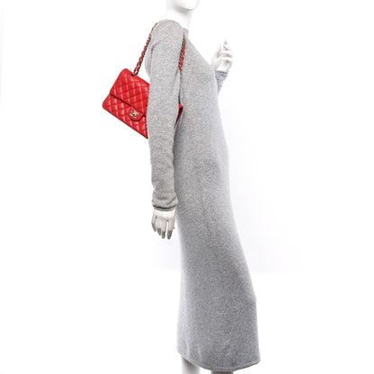 Chanel Lambskin Quilted Medium Double Flap Red 3 of 37