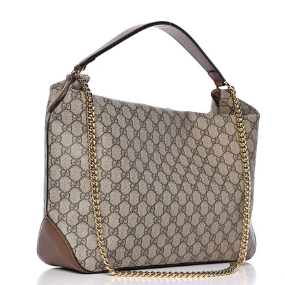 Gucci GG Supreme Monogram Large Linea A Hobo Light Brown 3 of 7
