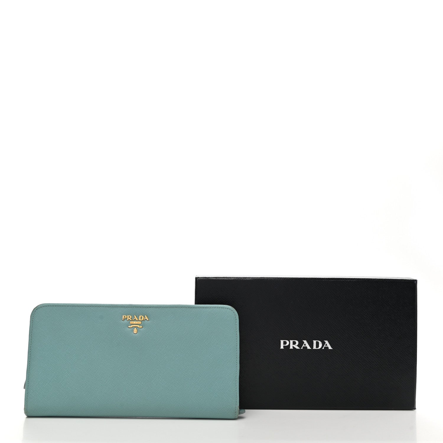 Prada Saffiano Metal Continental Wallet Anice 8 of 8