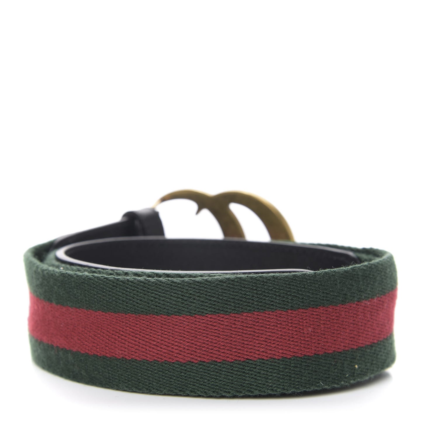 Nylon Calfskin Double G 40mm Web Belt 80 32 Green Red Black