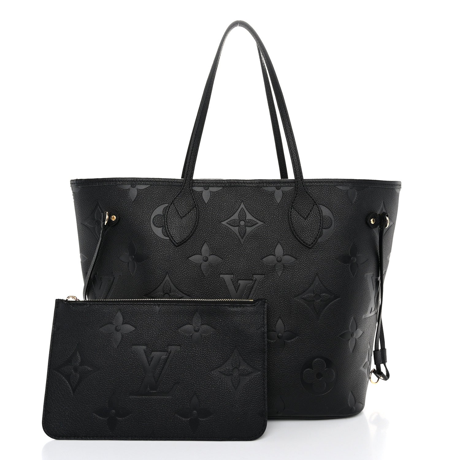Louis Vuitton Empreinte Monogram Giant Neverfull MM Black 3 of 10