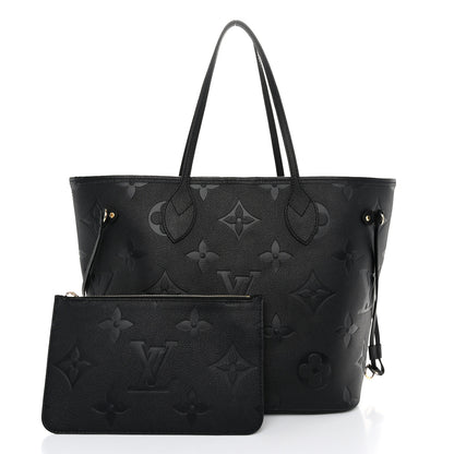 Louis Vuitton Empreinte Monogram Giant Neverfull MM Black 3 of 10