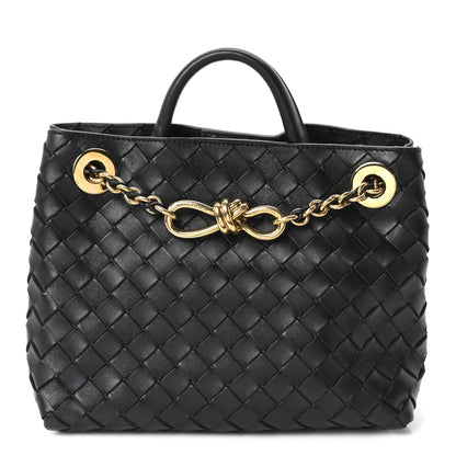 Bottega Veneta Nappa Intrecciato Small Andiamo With Chain Shoulder Bag Black 1 of 9