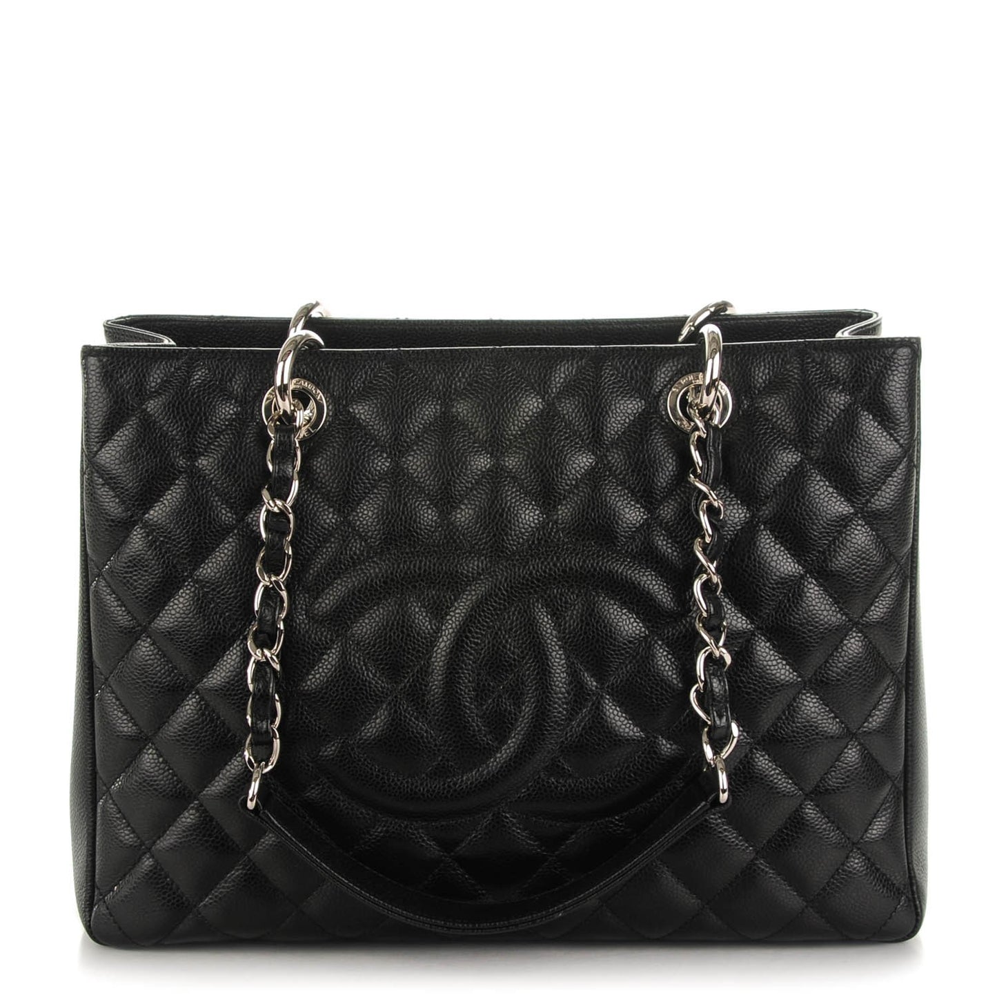 Caviar Quilted Grand Shopping Tote GST Black
