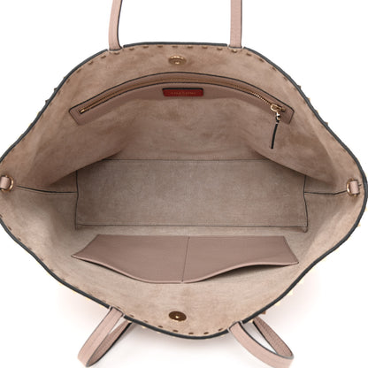 Valentino Garavani Grained Calfskin Rockstud Shoulder Tote Poudre 5 of 7