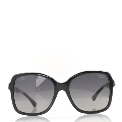 Chanel Crystal Baguette Polarized Square Sunglasses 5308-B Black 2 of 8