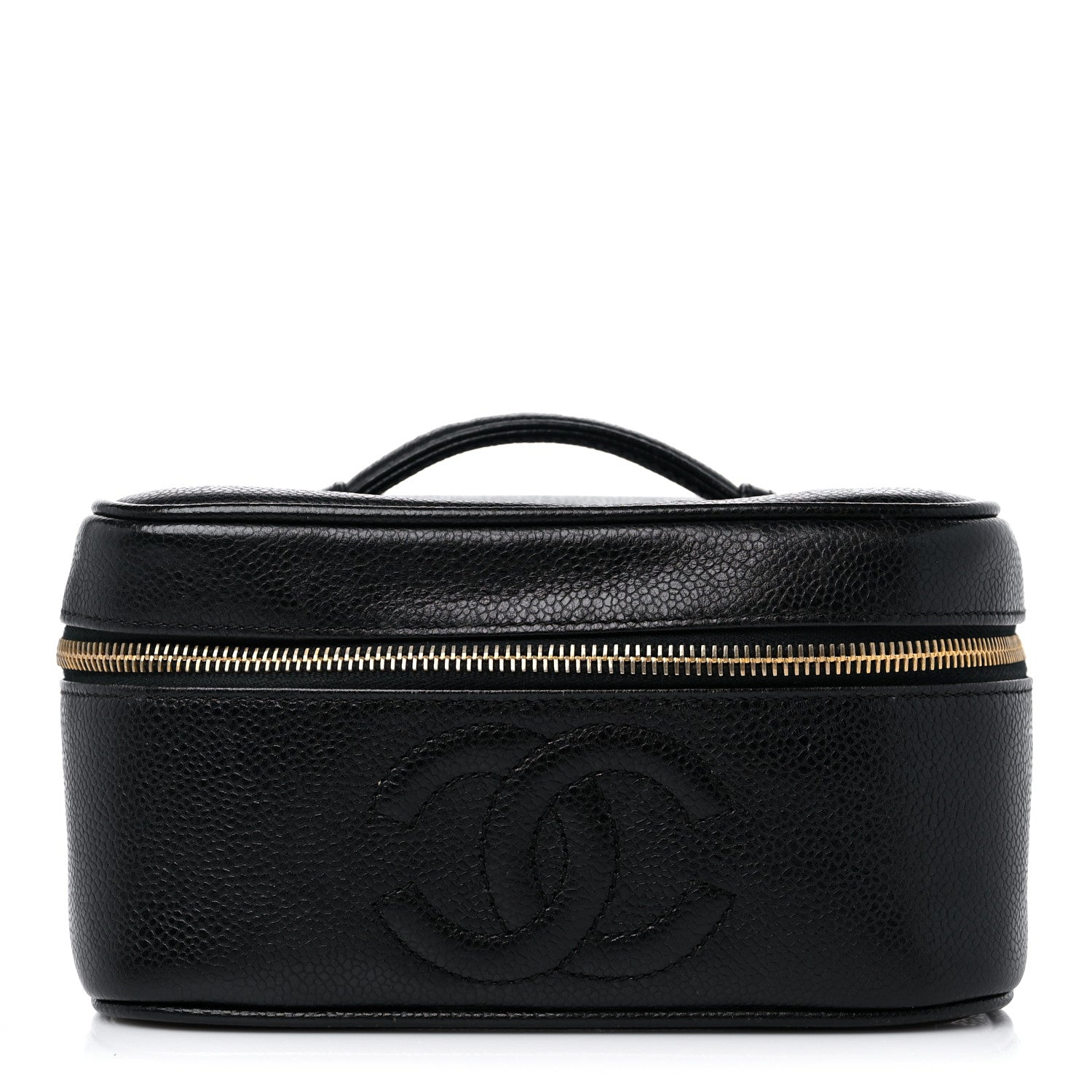 Chanel Caviar Vanity Cosmetic Case Black 1 of 15