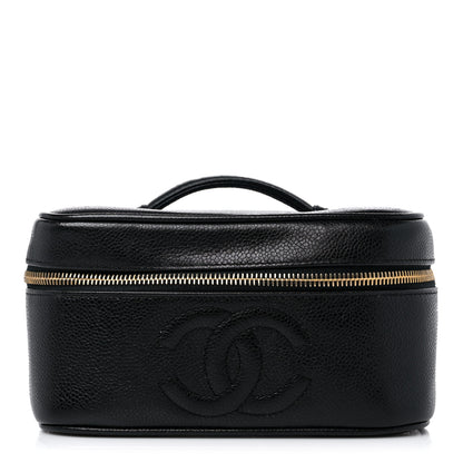 Chanel Caviar Vanity Cosmetic Case Black 1 of 15
