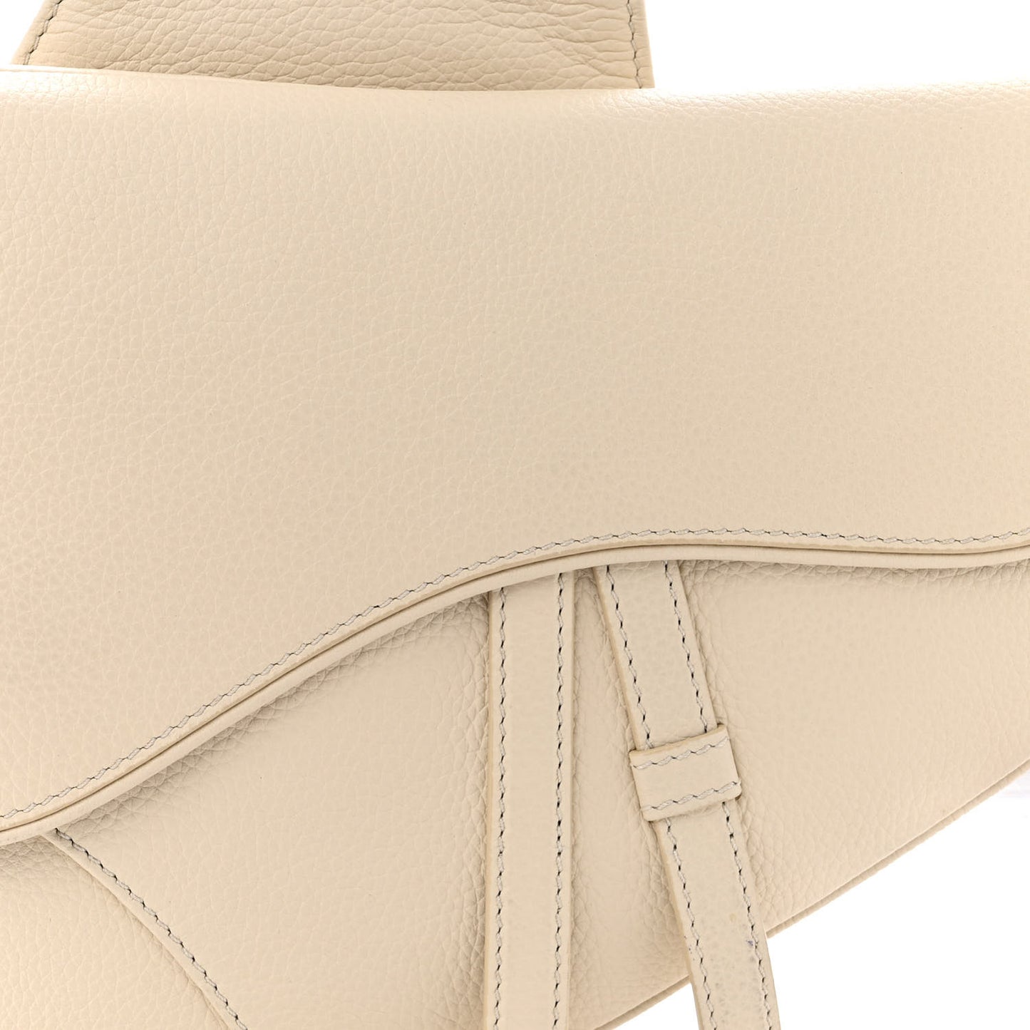 Grained Calfskin Mens Saddle Bag Latte